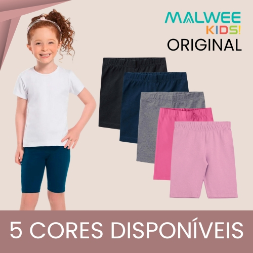 Bermuda Ciclista Infantil Menina Básica Malwee Co