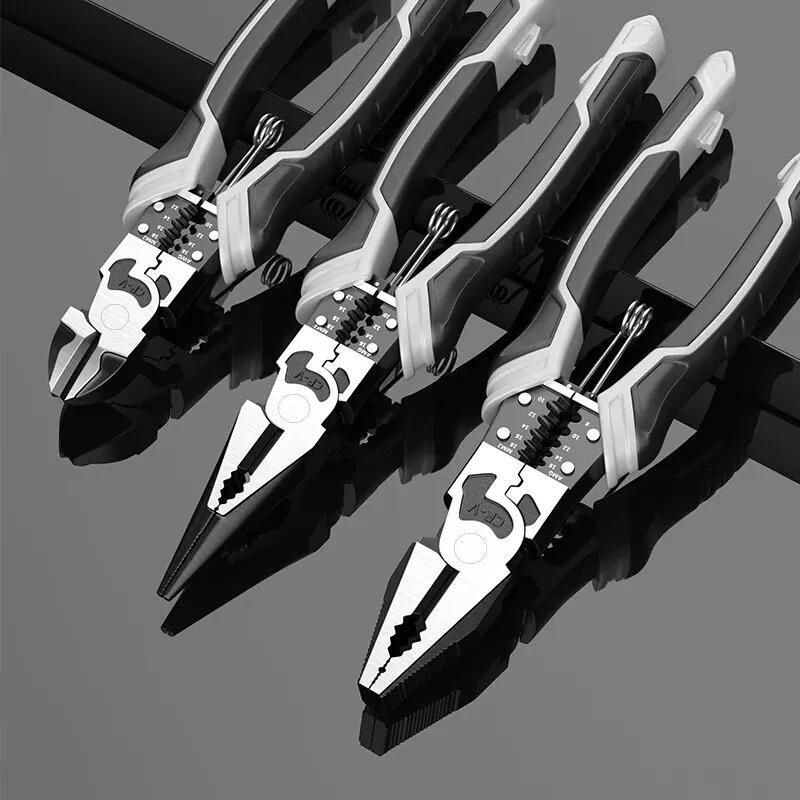 Multifuncional Wire Stripper para Eletricista, Alicates, Ferramenta de Crimpagem, Corte Descascador