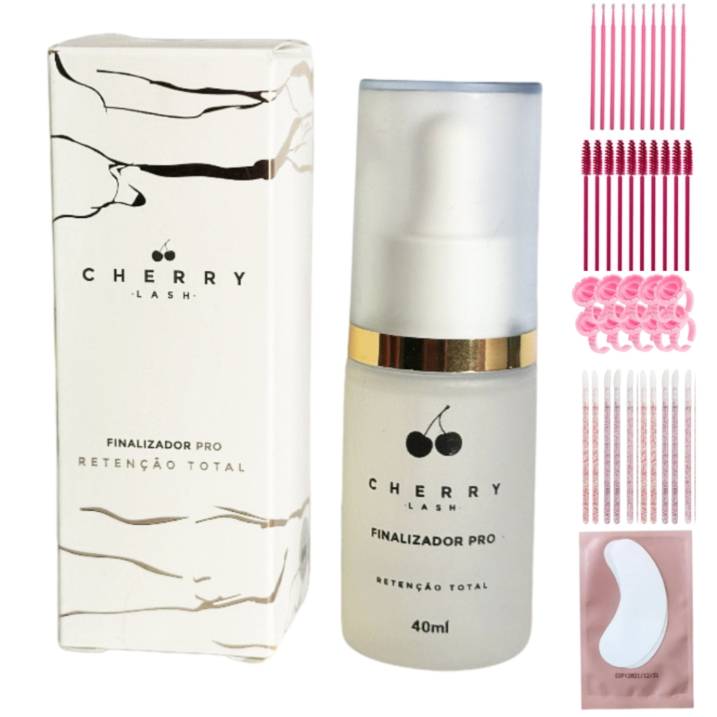 Finalizador Cherry para Extensão de Cílios + Combinho de Descartáveis