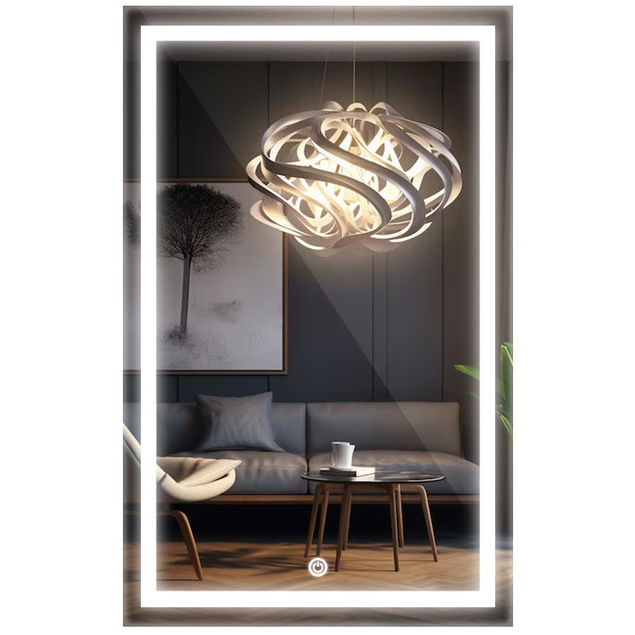 Espelho com LED 3 Cores 90×100 cm Retangular 