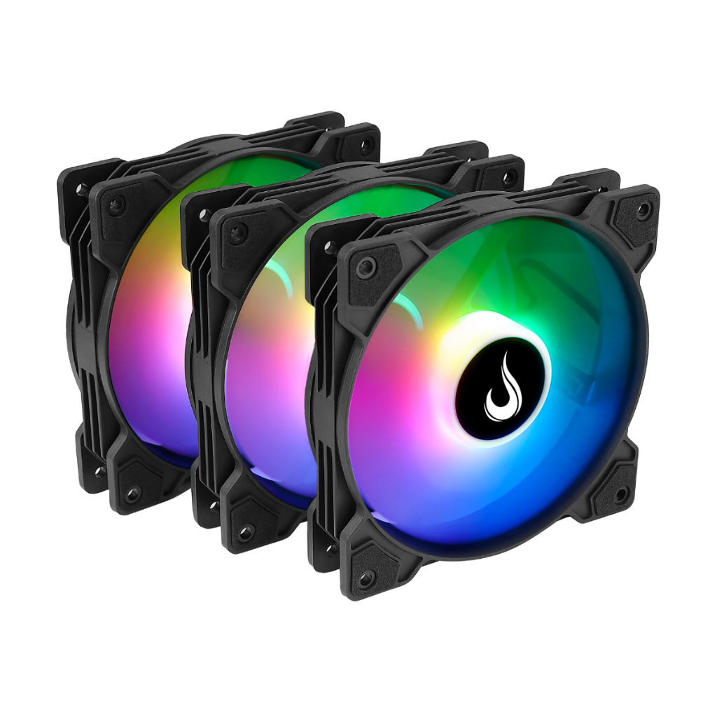 Kit 3 Cooler Fan Gamer | Rise Mode | X Black Argb 5v | 120mm