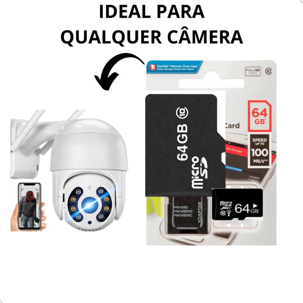 Cartão de memória original 64gb para câmera oferta micro sd