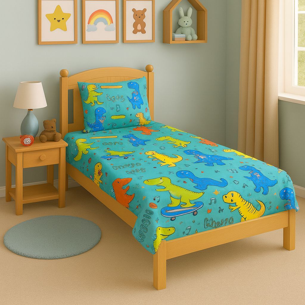 Jogo de Lençol Solteiro 02 Peças Microfibra Estampada Estampas Para Menino e Menina