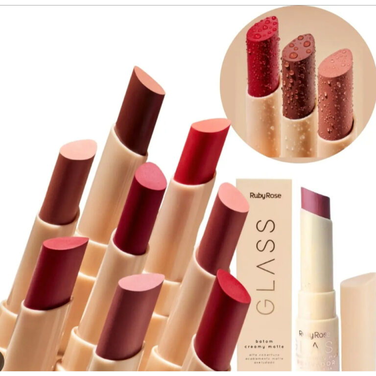 Batom Bala Creamy Matte Glass Ruby Rose