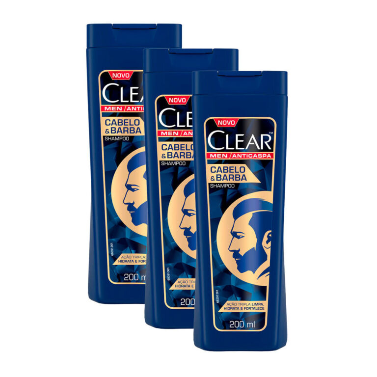 Shampoo Clear Men Anti Caspa Cabelo e Barba 200ml 