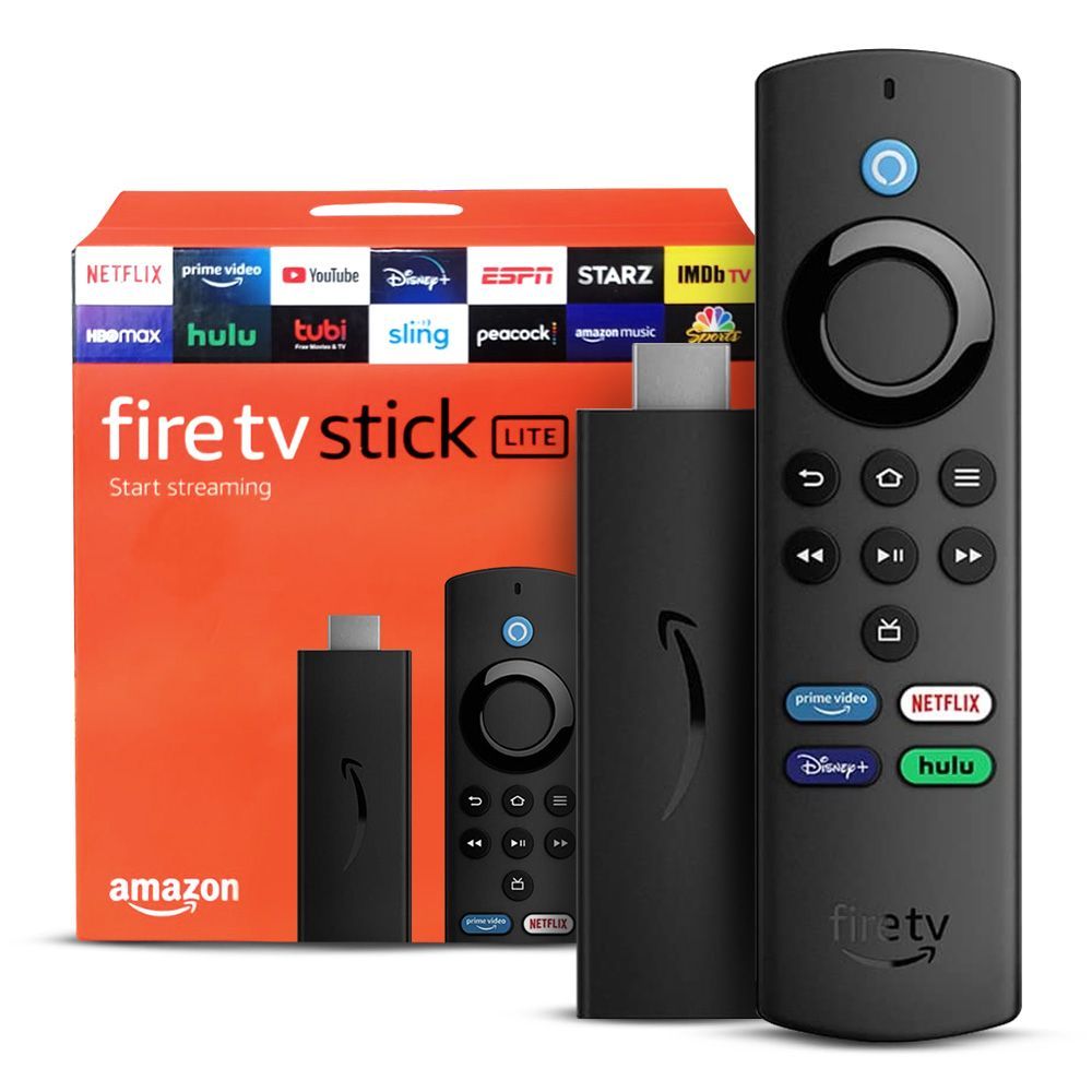 Fire Tv Stick Lite 2./3. Geração Amazon Controle Remoto Por Voz Com Alexa E Atalhos Cor Preta