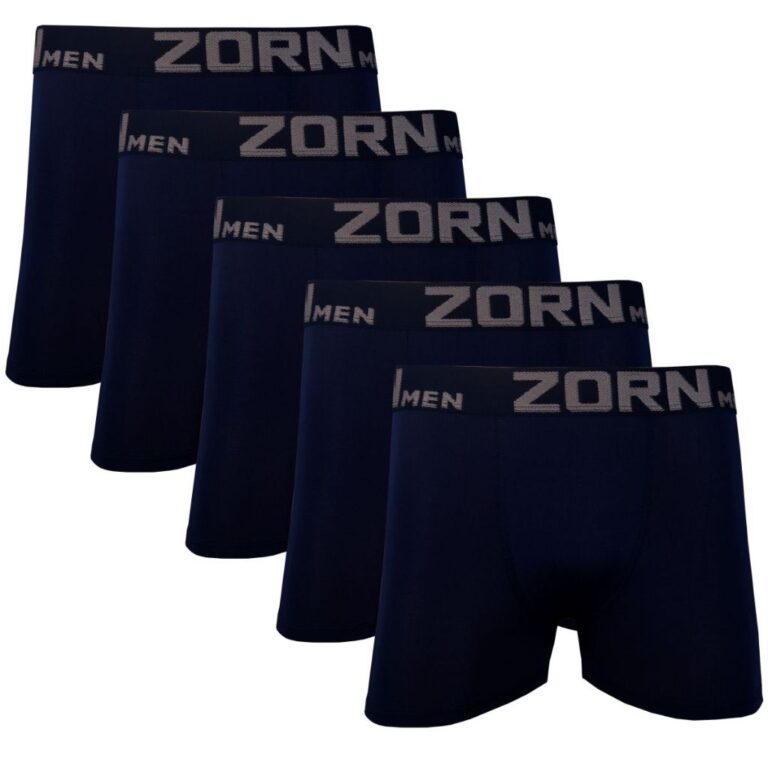 Kit 05 Cuecas Boxer Box Masculina Microfibra Preta