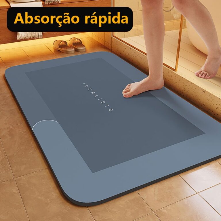 kit 1-2 Tapete para Banheiro de Secagem Rápida e 