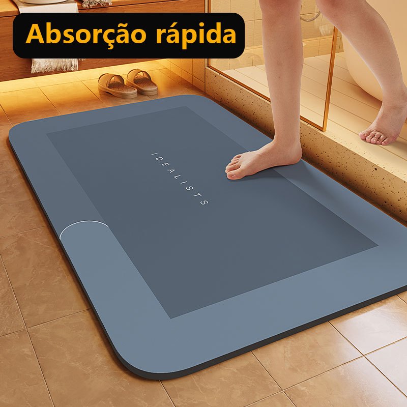 Tapete para Banheiro de Secagem Rápida e Super Absorvente Ideal para Chuveiro, Cozinha e Varanda/Por