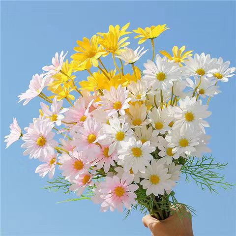 Margaridas falsas flores artificiais Decoração d
