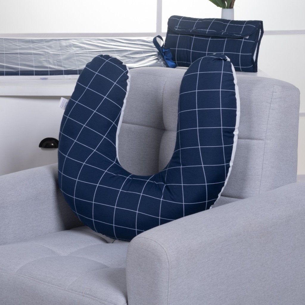 Almofada de Amamentação Extra Grande 100% Algodão Estampada e Lisa