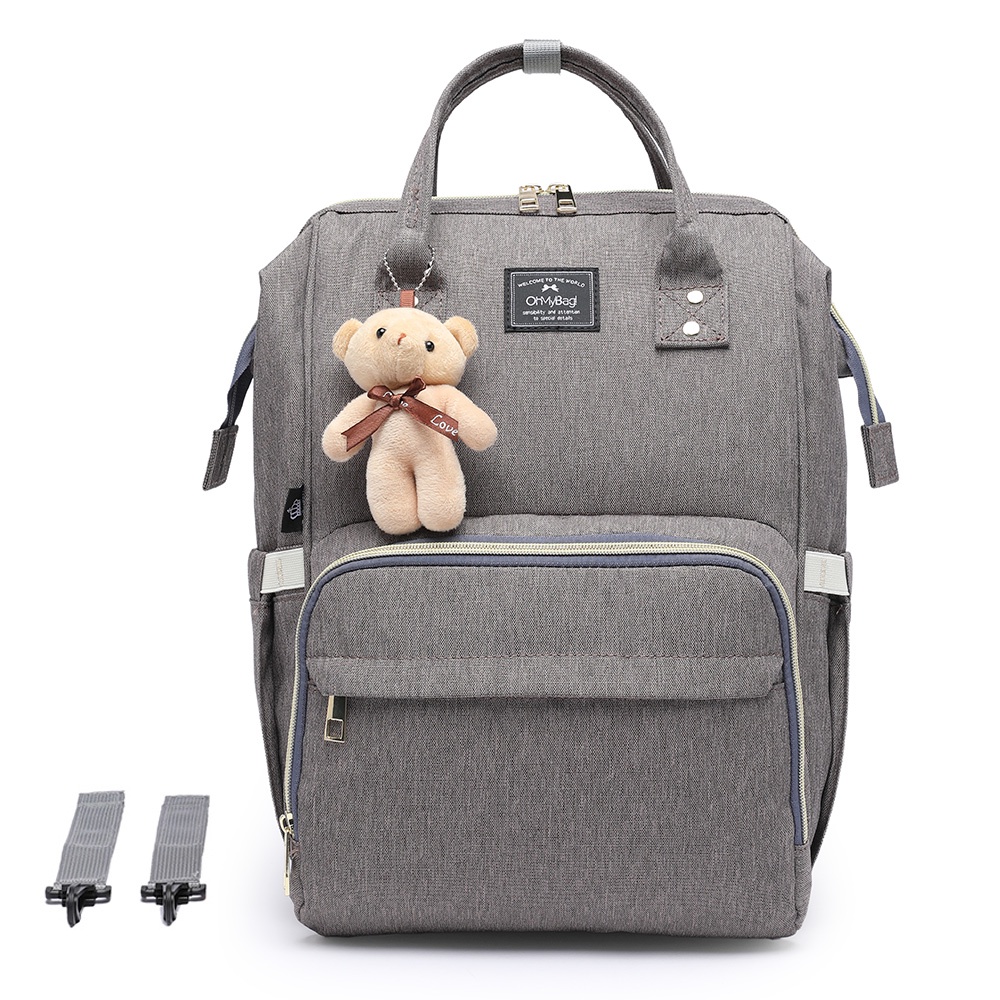 Mochila Bolsa Fraldas Maternidade Moda Luxo Reforçada Ursinho