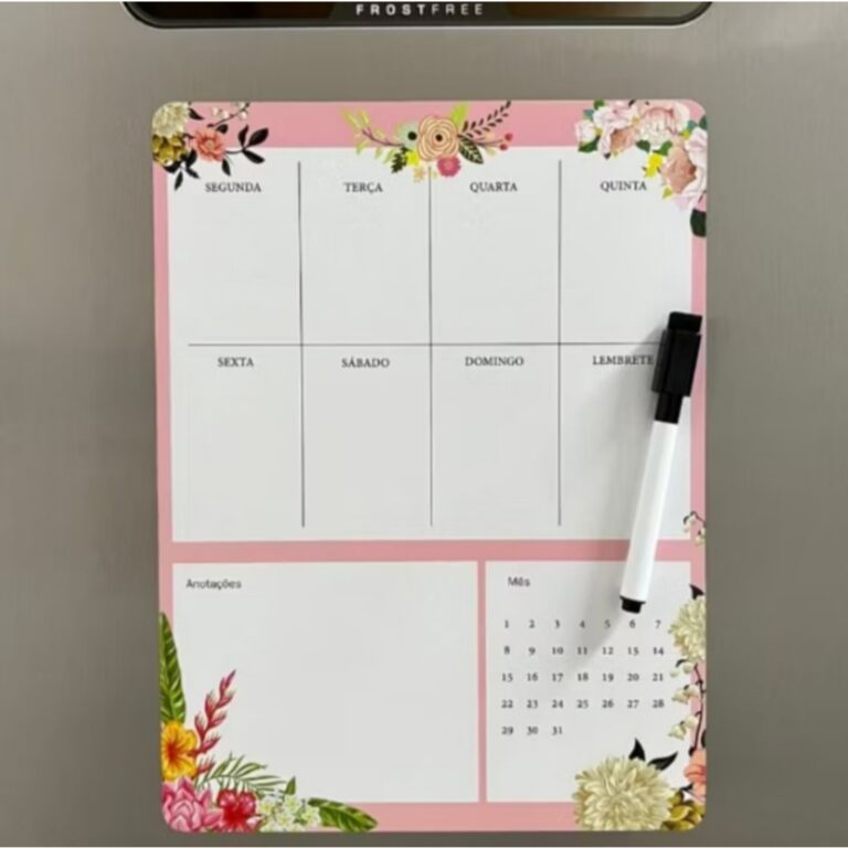 Planner Magnético Lousa Lembrete Imã Geladeira P