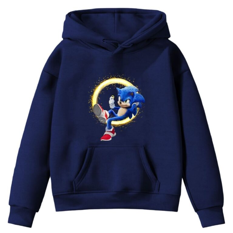 Moletom Infantil Corredor Son ic Ouriço Azul Dese