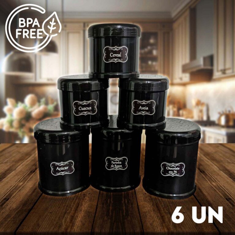 Kit Conjunto Potes 1000ml/ 500ml B 6 Un Mantimento