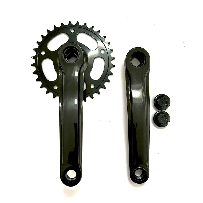 KIT Pedivela 170mm Bike NIPARTE De Aço C/Coroa Única 32,34,36 Dentes ponta quadrada na cor preta ser