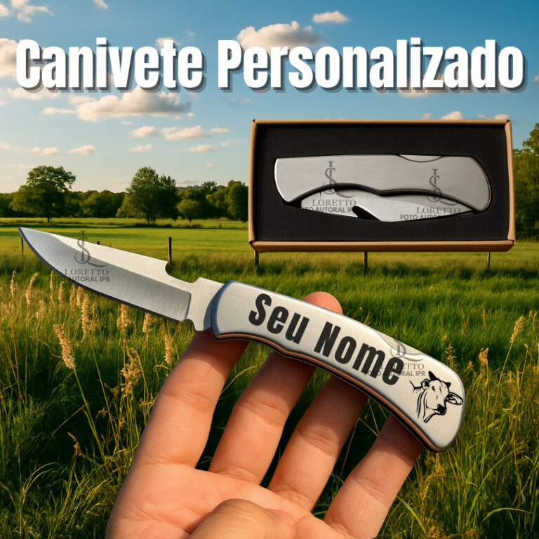 Canivete Personalizado a laser com Nome com Trava 