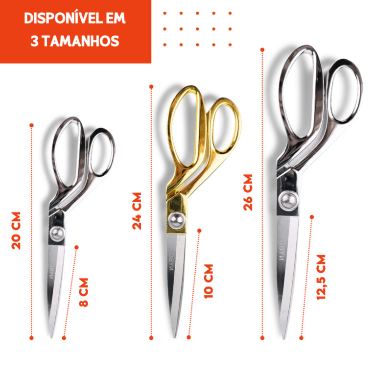 Tesoura Profissional Forjada Dourada Corte Preciso