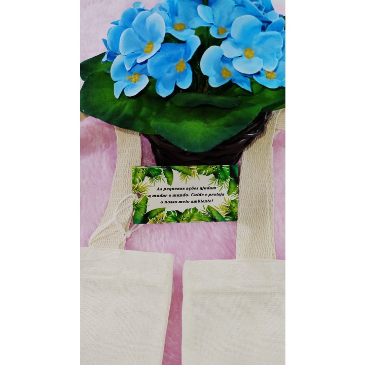 Kit com 15 ecobags lisas 25X19cm – 100% algo