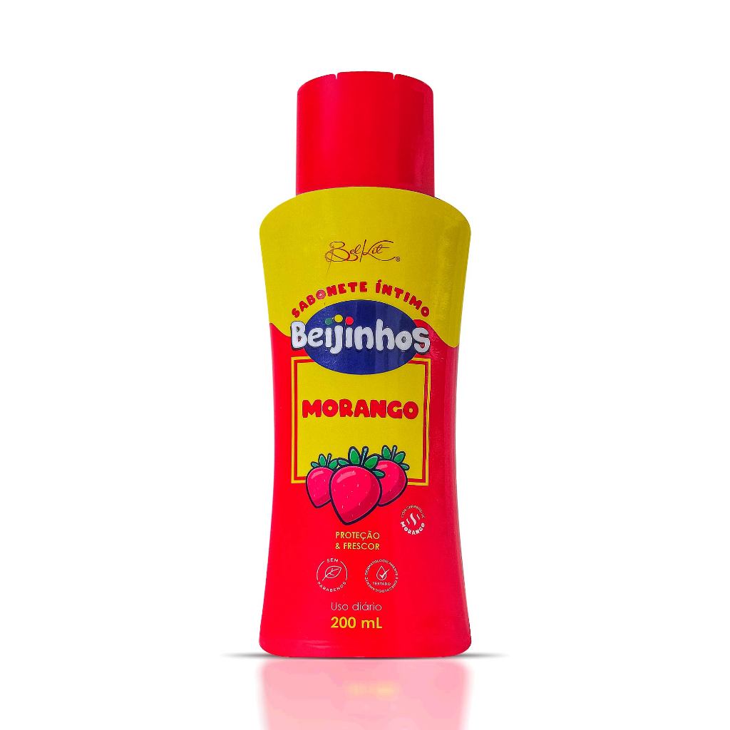 Sabonete Íntimo Feminino Morango Beijinhos Proteção e Frescor 200ml Belkit