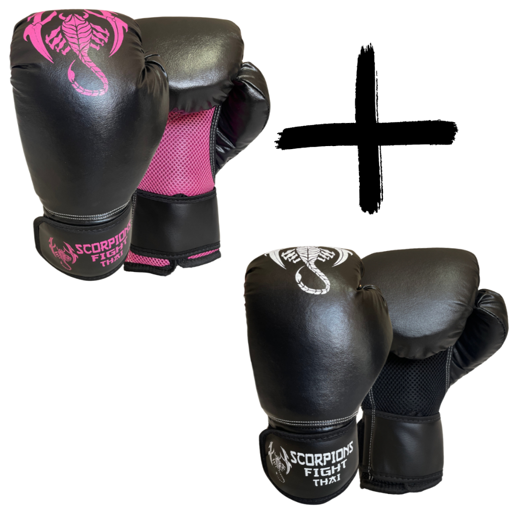 Dois Pares de Luvas De Boxe Muay Thai, Kickboxing, Treino Sparring Atacado