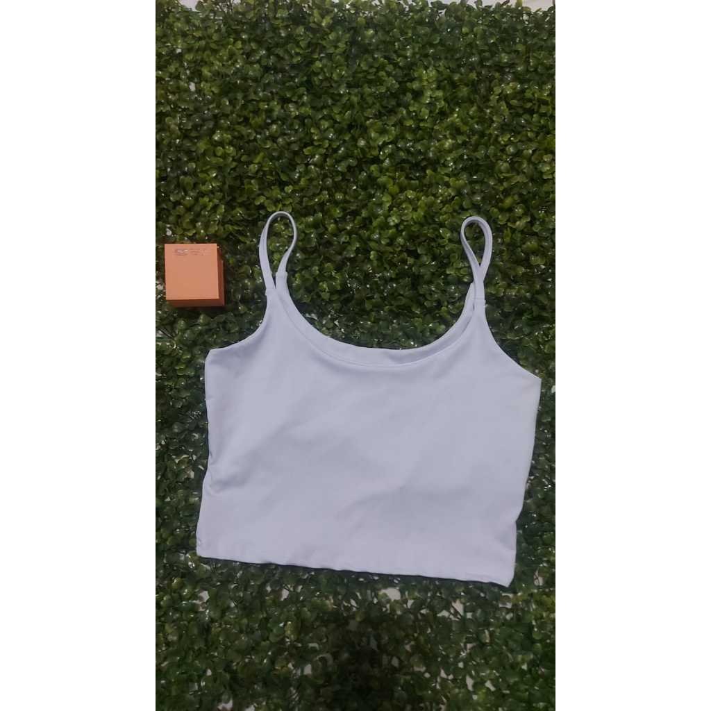 Cropped alça fina suplex