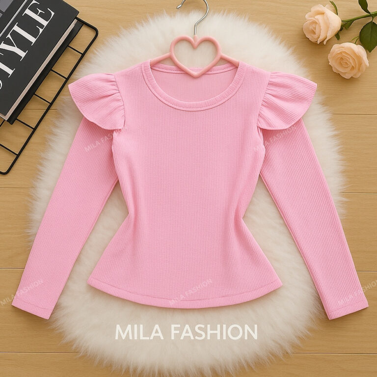 Blusa Infantil menina manga longa comprida com bab