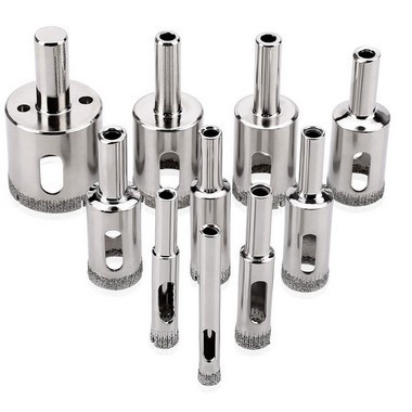 Kit 10 Brocas Diamantadas 6 a 30mm  Fura Vidro, Ce