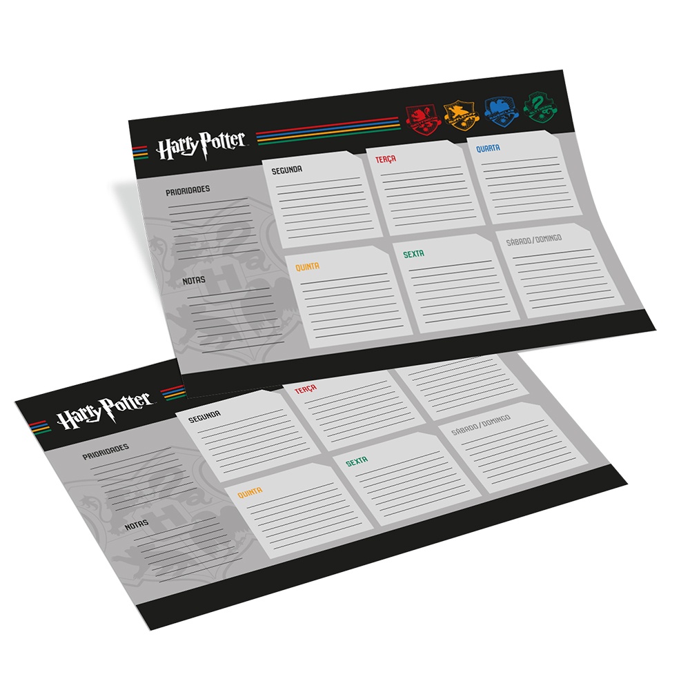 Refil Para Prancheta Planner Semanal Harry Potter C/12FlsDac