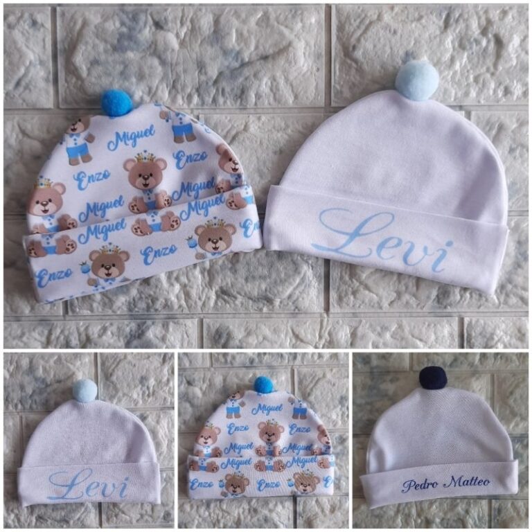 Touca para bebê personalizado com nome para mater