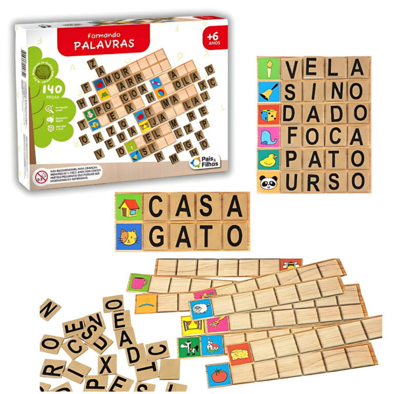 Jogo Educativo Formando Palavras 140  Letras Madei