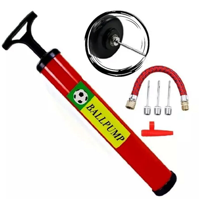 Bomba De Ar Para Encher Bolas Com 2 Bicos E Mangue