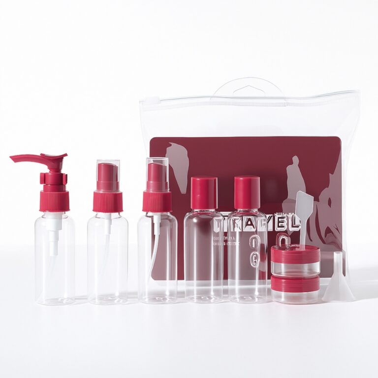 Kit De Frascos Para Viagem 9 Peças Creme Cosméti