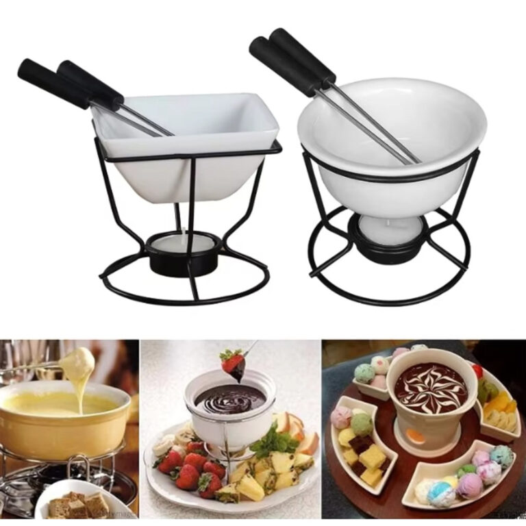 Diy conjunto de fondue de chocolate cerâmica mant