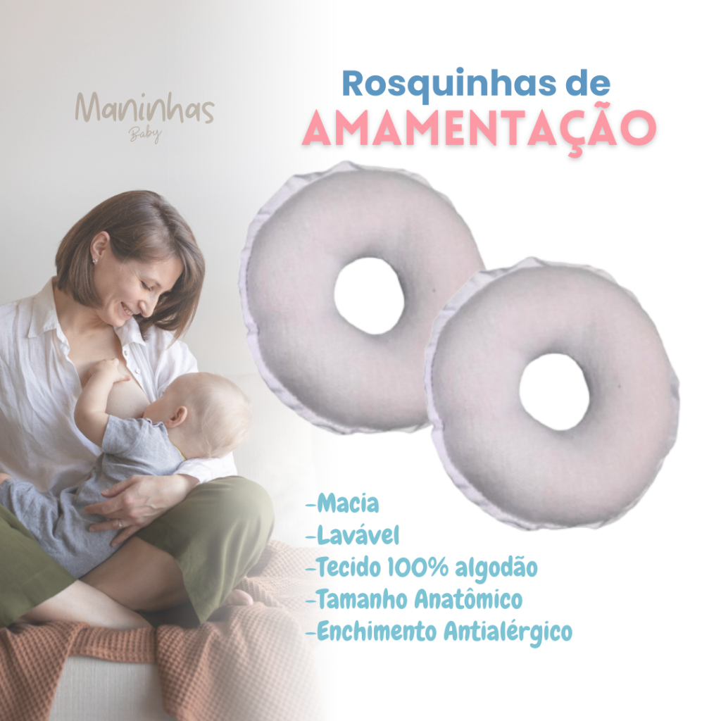 Rosquinhas para Amamentação Protetor de Seios Lavável Macia