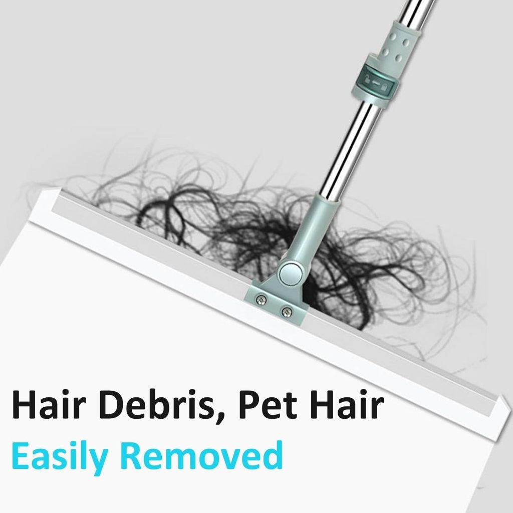 Vassoura Rodo Mágico Silicone Grande 50cm Para Limpeza de Multiuso Piso Vidros Com Gancho Secos e Mo