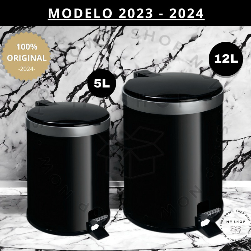 Lixeira Banheiro Cozinha Cesto de lixo com Tampa e Pedal 5 e 12 Litros