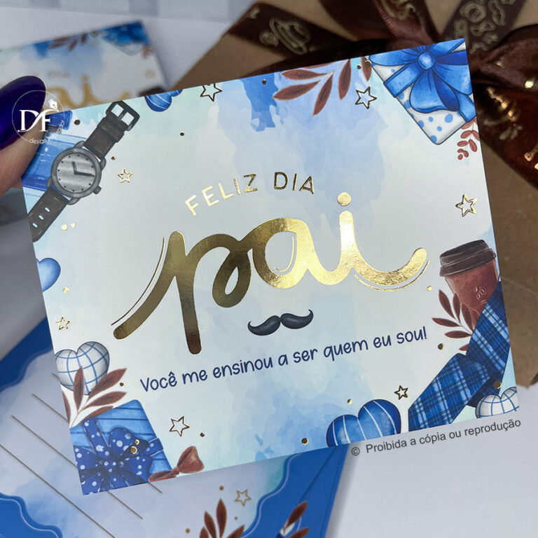 10 ou 25 Postais Dia dos Pais – com Hotstamp