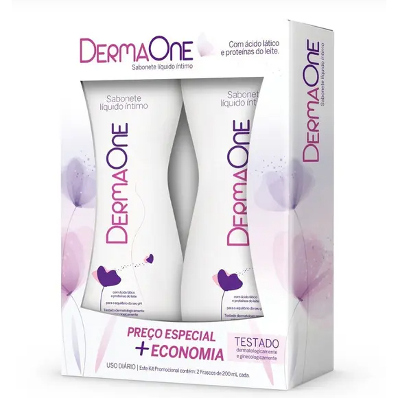 DermaOne Sabonete Líquido Íntimo Cimed 2 frascos