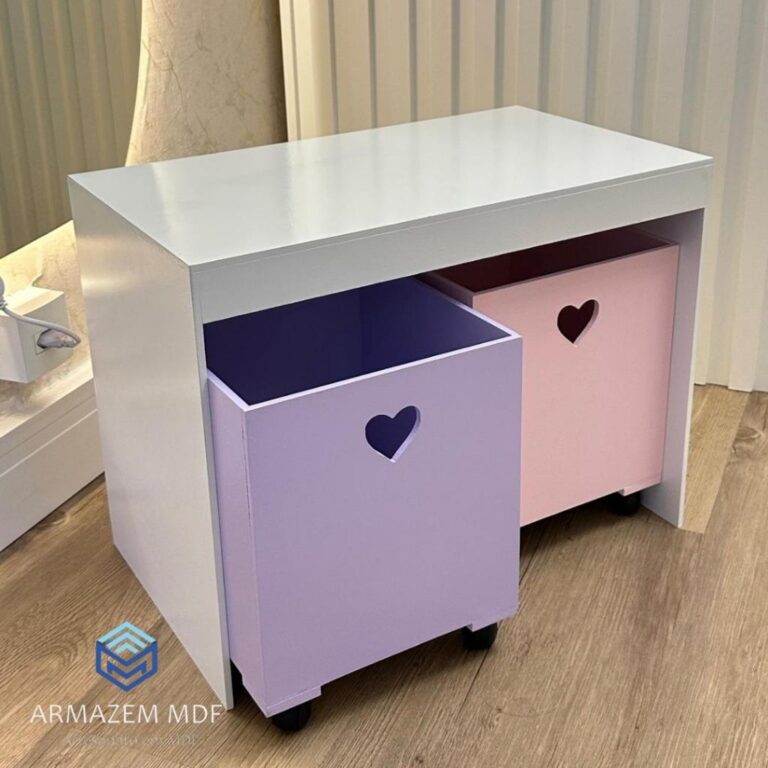 Organizador de Brinquedos Bancada Infantil 2 Gavet