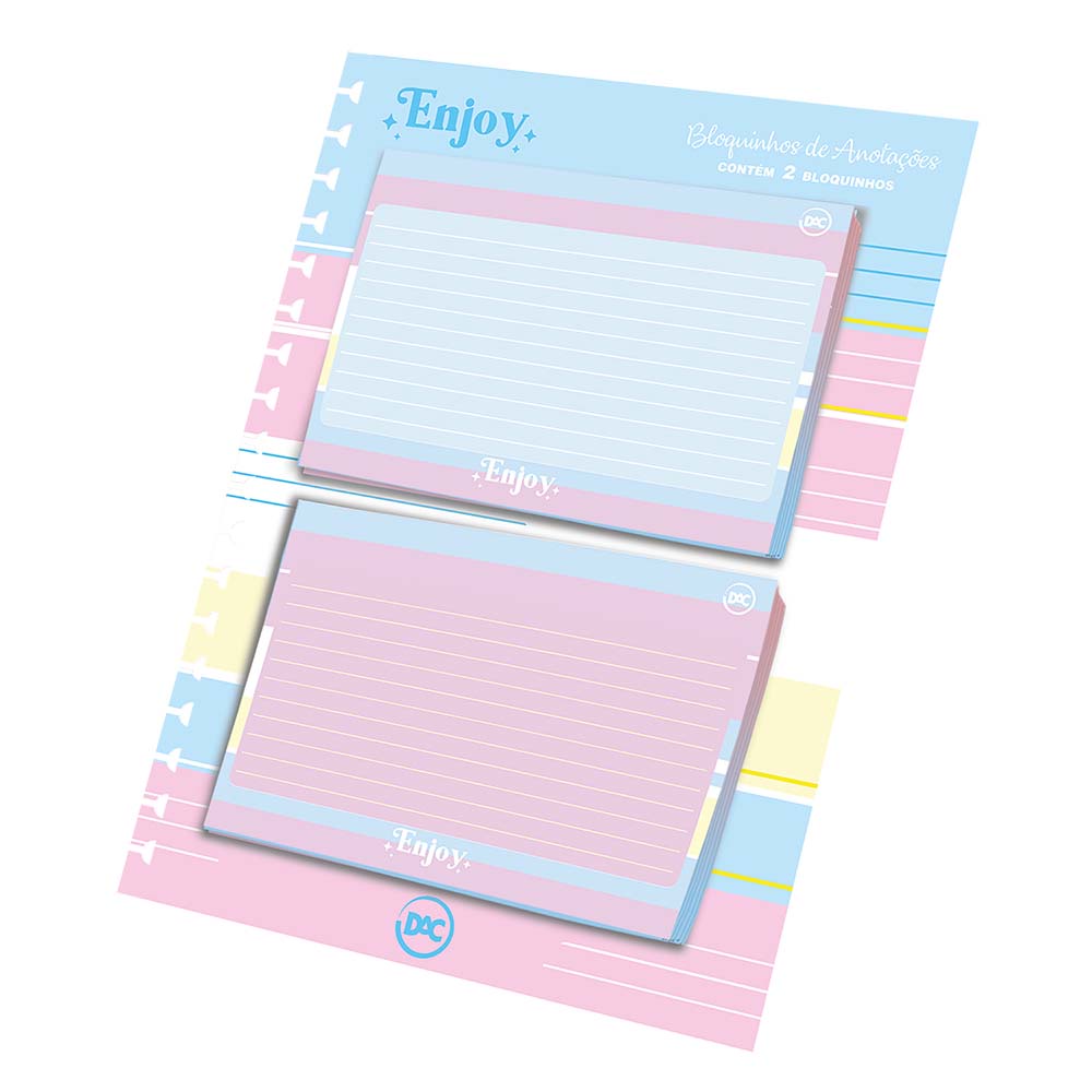 Bloquinhos de Anotações Enjoy c/2Modelos de 20fls cada DAC
