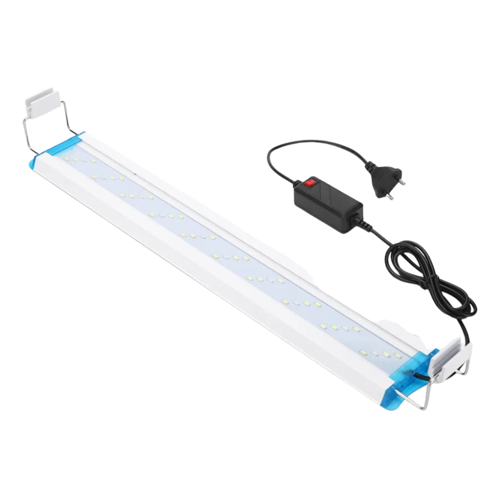 Luminária Led P/ Aquário De 28-70cm Bivolt Luz 3 Cores Crescimento de Corais