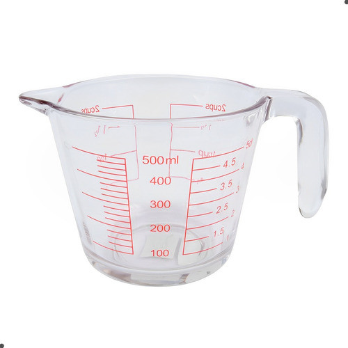 Jarra Copo Medidor De Vidro Graduada 500ml Com Al