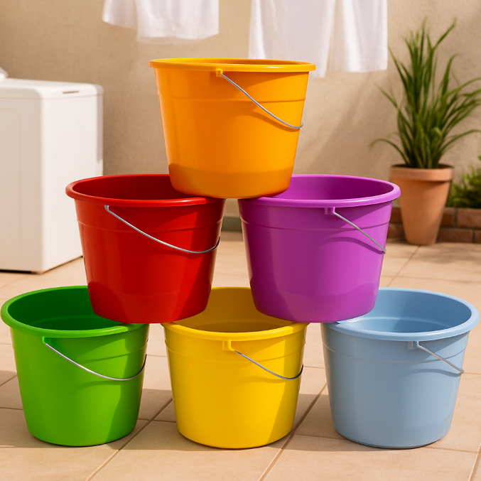 Kit 5 Baldes com Alça Reforçada 5 Litros Colorid