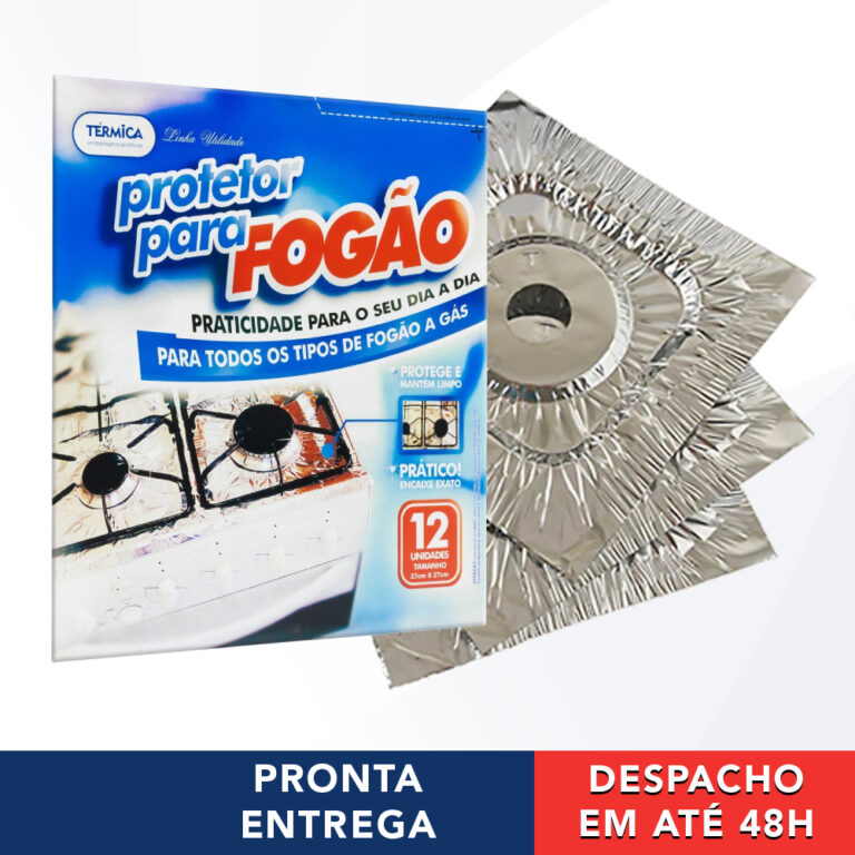 12 Protetores De Fogão Forros De Papel Alumínio 