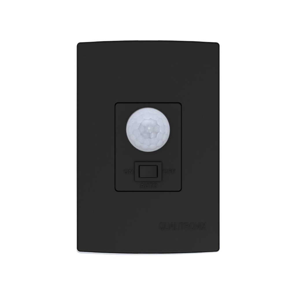 Sensor de Presença Multifuncional Parede 180. C/ Chave Preto