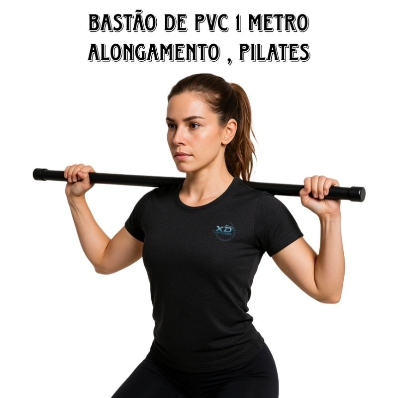 Bastão Para Alongamento Ioga Pilates Em Pvc  1 metro – Sem Carga