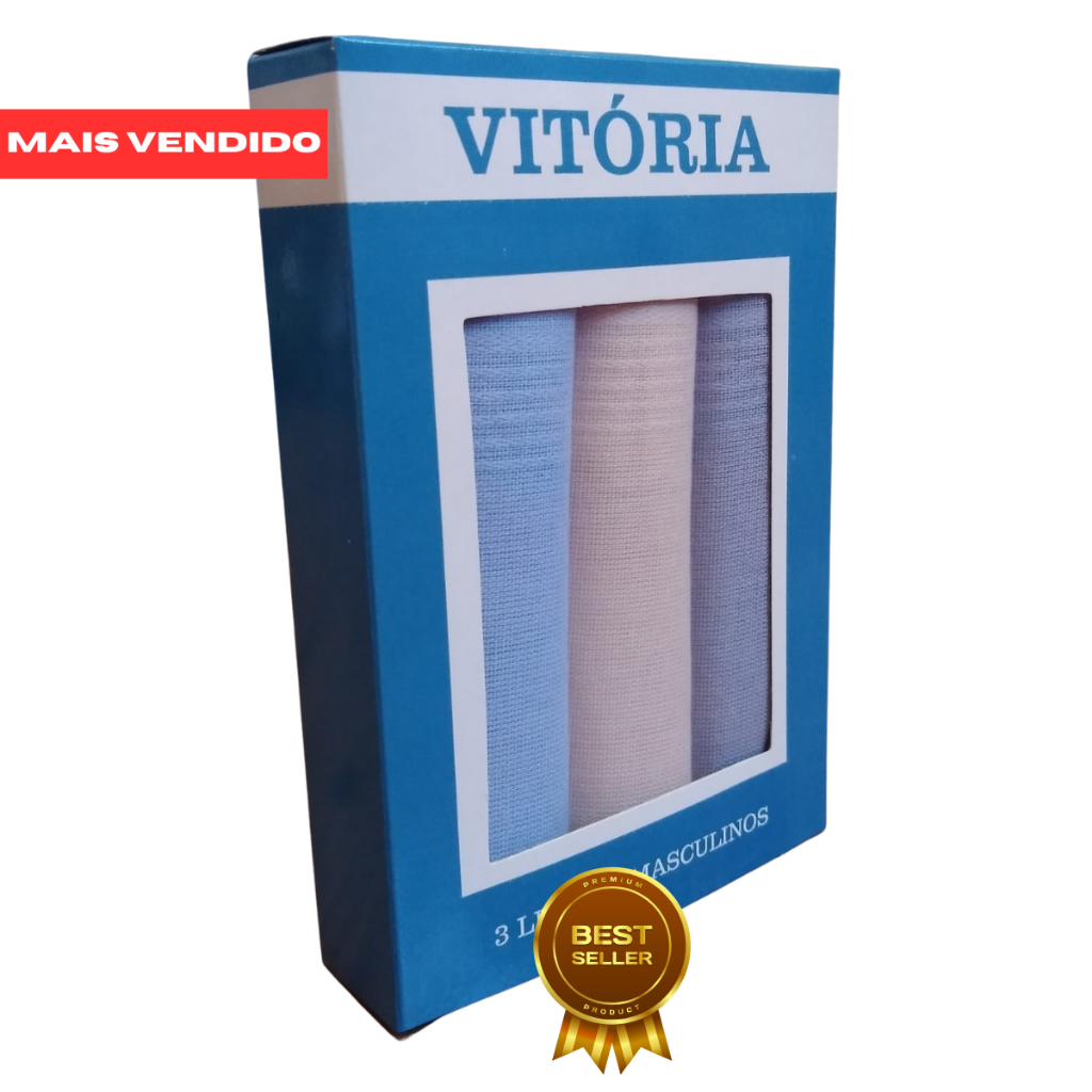 Lenço de Bolso Masculino 100% Algodão – Presente Dia dos Pais