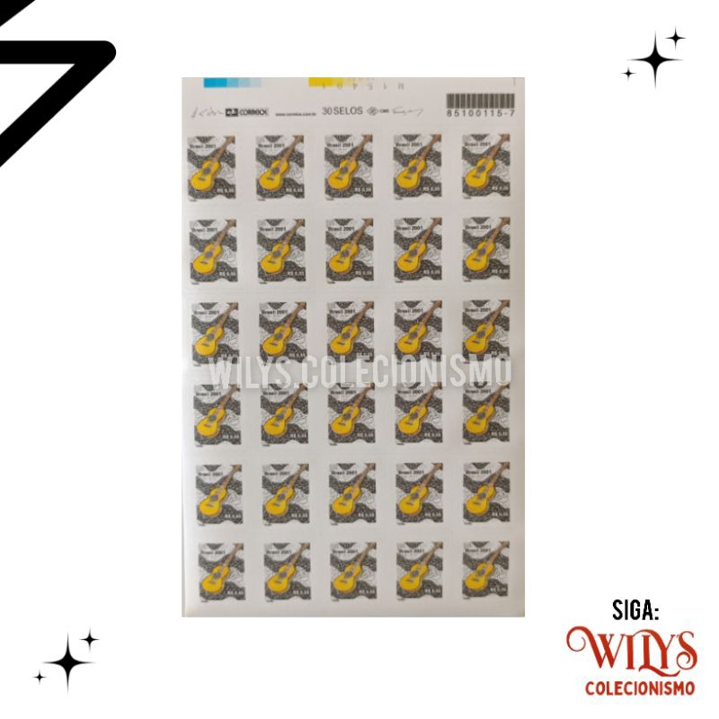 Folha de Selo – Violão – 2001