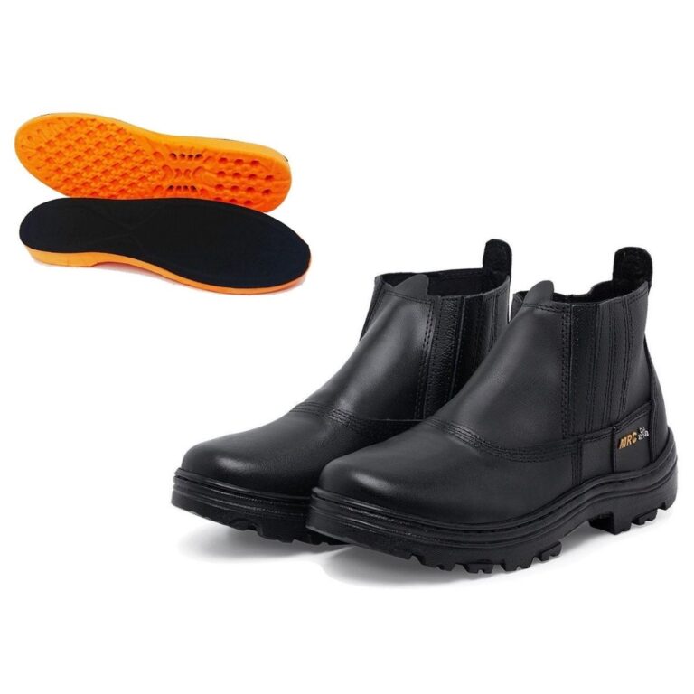 Bota botina de segurança palmilha gel em couro co